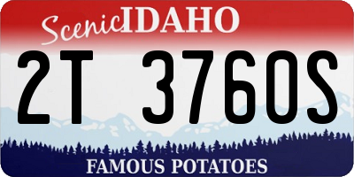 ID license plate 2T3760S