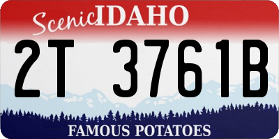 ID license plate 2T3761B