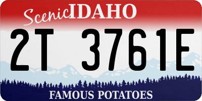 ID license plate 2T3761E
