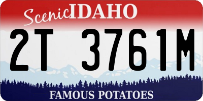 ID license plate 2T3761M