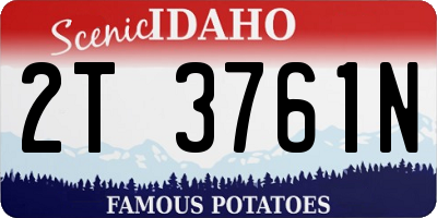 ID license plate 2T3761N