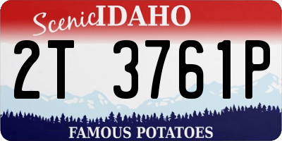 ID license plate 2T3761P