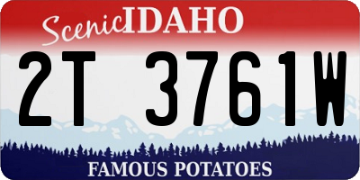 ID license plate 2T3761W