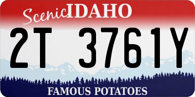 ID license plate 2T3761Y
