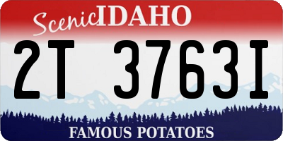 ID license plate 2T3763I