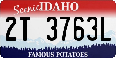 ID license plate 2T3763L