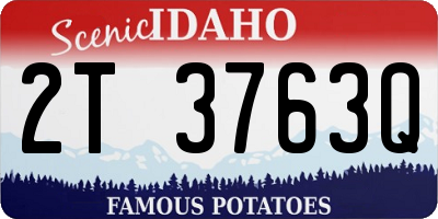 ID license plate 2T3763Q