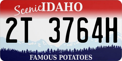 ID license plate 2T3764H