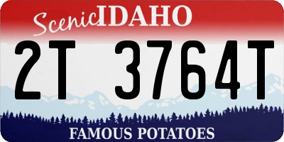 ID license plate 2T3764T