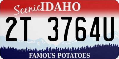 ID license plate 2T3764U