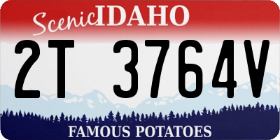 ID license plate 2T3764V