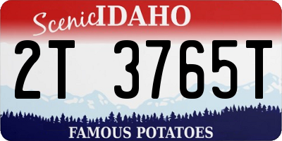 ID license plate 2T3765T