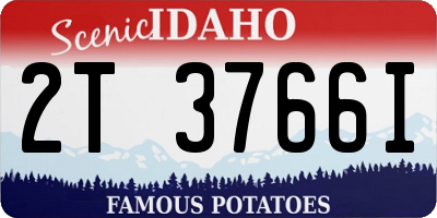 ID license plate 2T3766I