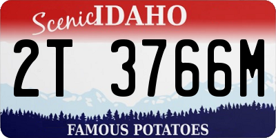 ID license plate 2T3766M
