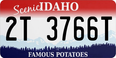 ID license plate 2T3766T