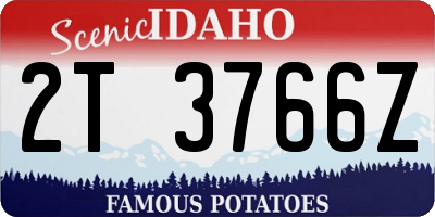 ID license plate 2T3766Z
