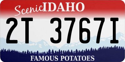 ID license plate 2T3767I