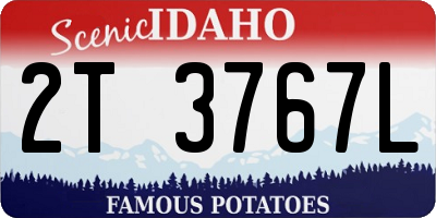 ID license plate 2T3767L