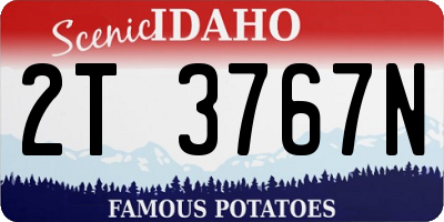 ID license plate 2T3767N