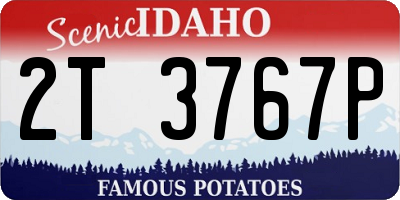 ID license plate 2T3767P