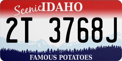ID license plate 2T3768J
