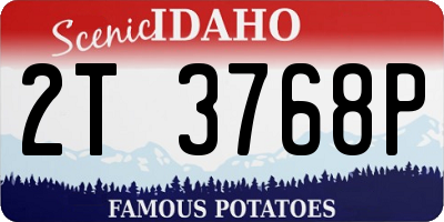 ID license plate 2T3768P