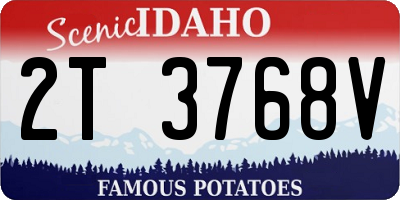 ID license plate 2T3768V