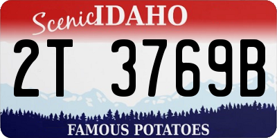 ID license plate 2T3769B