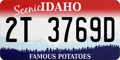 ID license plate 2T3769D