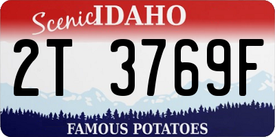 ID license plate 2T3769F