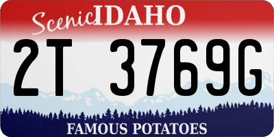 ID license plate 2T3769G