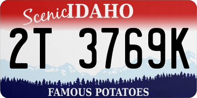 ID license plate 2T3769K