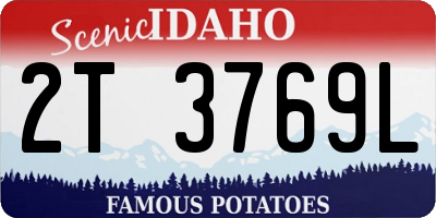 ID license plate 2T3769L