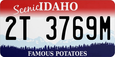 ID license plate 2T3769M