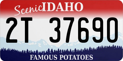 ID license plate 2T3769O