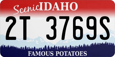 ID license plate 2T3769S