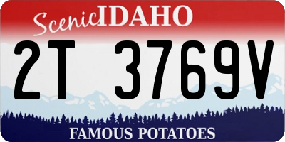 ID license plate 2T3769V