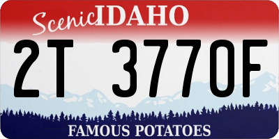 ID license plate 2T3770F