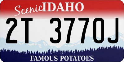 ID license plate 2T3770J