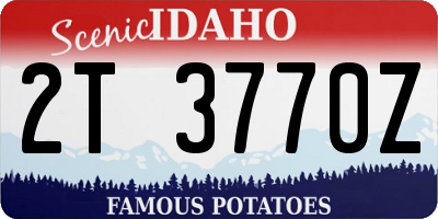 ID license plate 2T3770Z