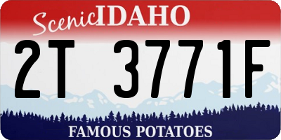 ID license plate 2T3771F