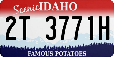 ID license plate 2T3771H