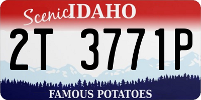 ID license plate 2T3771P