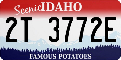 ID license plate 2T3772E