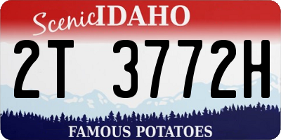 ID license plate 2T3772H