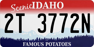 ID license plate 2T3772N
