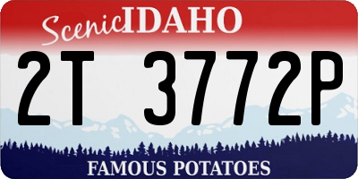 ID license plate 2T3772P