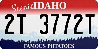 ID license plate 2T3772T