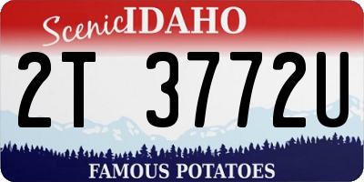 ID license plate 2T3772U