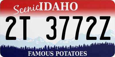 ID license plate 2T3772Z